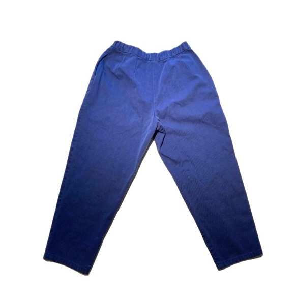 Men Blue Baggy Pleated Pants Handcrafted Waist 32 inch - Picture 2 of 2